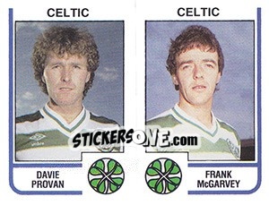 Figurina Davie Provan / Frank McGarvey - UK Football 1983-1984 - Panini