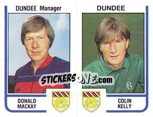 Figurina Dave Mackay / Colin Kelly - UK Football 1983-1984 - Panini