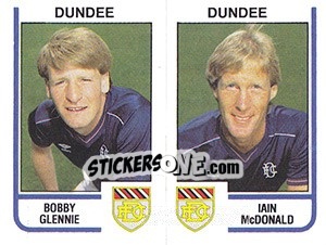 Sticker Bobby Glennie / Iain McDonald - UK Football 1983-1984 - Panini