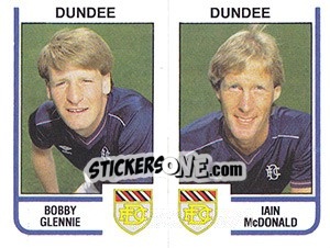 Sticker Bobby Glennie / Iain Mcdonald - UK Football 1983-1984 n. 458 - Panini