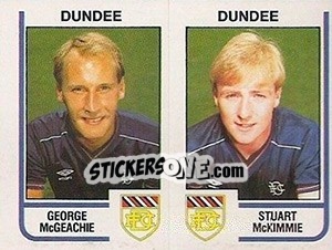 Cromo George McGeachie / Stuart McKimmie - UK Football 1983-1984 - Panini