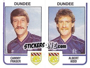Cromo Cammy Fraser / Albert Kidd - UK Football 1983-1984 - Panini