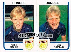 Sticker Peter Mackie / Eric Sinclair - UK Football 1983-1984 - Panini
