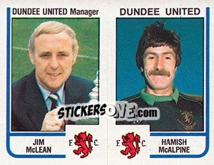 Cromo Jim McLean / Hamish McAlpine - UK Football 1983-1984 - Panini