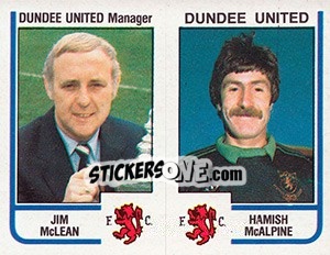 Sticker Jim McLean / Hamish McAlpine - UK Football 1983-1984 n. 466 - Panini