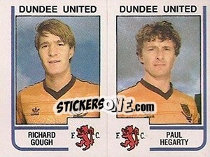 Cromo Richard Gough / Paul Hegarty - UK Football 1983-1984 - Panini