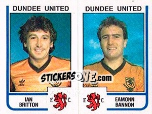 Sticker Ian Britton / Eamonn Bannon - UK Football 1983-1984 - Panini