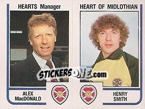 Sticker Alex MacDonald / Henry Smith - UK Football 1983-1984 n. 475 - Panini
