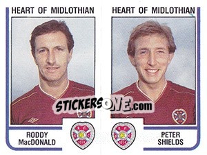 Sticker Roddy MacDonald / Peter Shields - UK Football 1983-1984 - Panini