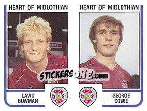 Cromo David Bowman / George Cowie - UK Football 1983-1984 - Panini