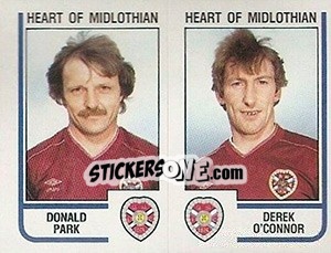 Figurina Donald Park / Derek O'Connor - UK Football 1983-1984 - Panini