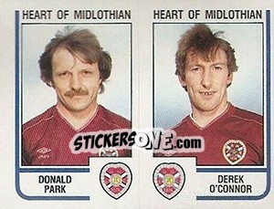 Sticker Donald Park / Derek O'Connor - UK Football 1983-1984 n. 480 - Panini