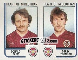 Sticker Donald Park / Derek O'Connor - UK Football 1983-1984 - Panini