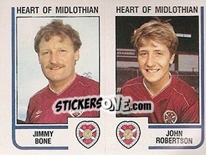 Cromo Jimmy Bone / John Robertson - UK Football 1983-1984 - Panini