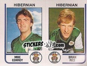Sticker Mike Conroy / Brian Rice - UK Football 1983-1984 - Panini
