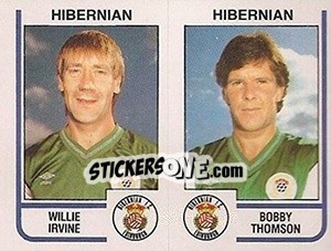 Cromo Willie Irvine / Bobby Thomson - UK Football 1983-1984 - Panini