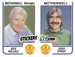 Cromo Jock Wallace / Hugh Sproat - UK Football 1983-1984 - Panini