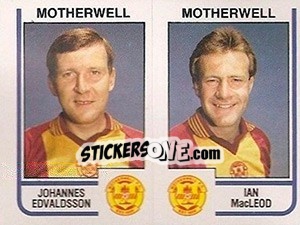 Sticker Johannes Edvaldsson / Ian MacLeod - UK Football 1983-1984 - Panini