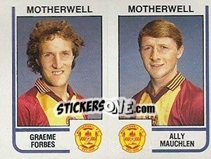 Cromo Graeme Forbes / Ally Mauchlen - UK Football 1983-1984 - Panini