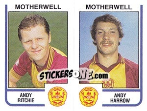 Figurina Andy Ritchie / Andy Harrow - UK Football 1983-1984 - Panini