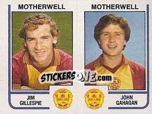 Sticker Jim Gillespie / John Gahagan - UK Football 1983-1984 - Panini