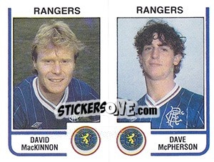 Cromo David MacKinnon / Dave McPherson - UK Football 1983-1984 - Panini