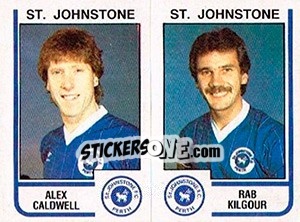 Sticker Alex Caldwell / Rab Kilgour - UK Football 1983-1984 - Panini