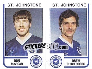 Sticker Don McVicar / Drew Rutherford - UK Football 1983-1984 - Panini
