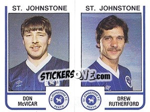 Sticker Don McVicar / Drew Rutherford - UK Football 1983-1984 n. 513 - Panini