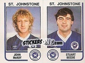 Sticker John McKay / Stuart Beedie - UK Football 1983-1984 - Panini