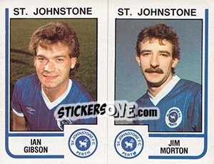 Sticker Ian Gibson / Jim Morton - UK Football 1983-1984 - Panini