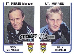 Cromo Ricky McFarlane / Billy Thomson - UK Football 1983-1984 - Panini