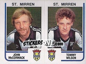 Cromo John McCormack / Tommy Wilson - UK Football 1983-1984 - Panini