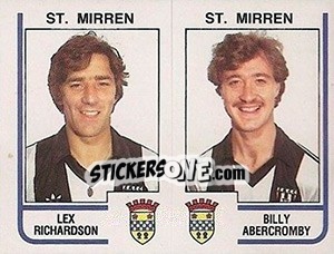 Cromo Lex Richardson / Billy Abercromby - UK Football 1983-1984 - Panini