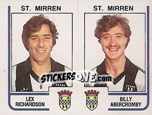 Sticker Lex Richardson / Billy Abercromby - UK Football 1983-1984 n. 523 - Panini
