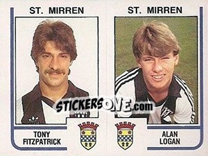 Sticker Tony Fitzpatrick / Alan Logan - UK Football 1983-1984 - Panini