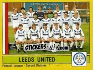 Sticker Leeds United Team - UK Football 1986-1987 - Panini