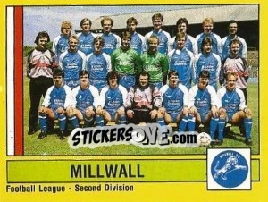 Cromo Millwall Team - UK Football 1986-1987 - Panini