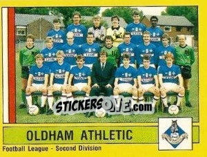 Sticker Oldham Athletic Team - UK Football 1986-1987 - Panini