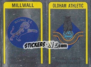 Sticker Millwall /Oldahm Badge - UK Football 1986-1987 - Panini