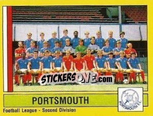 Cromo Portsmouth Team - UK Football 1986-1987 - Panini