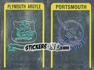 Cromo Plymouth/Portsmouth Badge - UK Football 1986-1987 - Panini