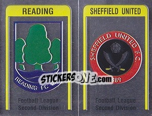 Sticker Reading/Sheff Utd  Badge - UK Football 1986-1987 - Panini