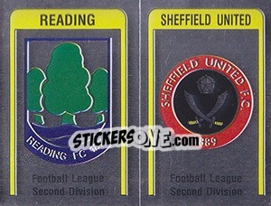 Sticker Reading/Sheff Utd  Badge - UK Football 1986-1987 n. 437 - Panini