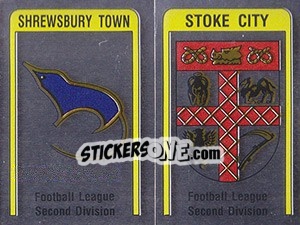 Sticker Shrewsbury/Stoke Badge - UK Football 1986-1987 - Panini