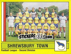 Sticker Shrewsbury Town Team - UK Football 1986-1987 - Panini