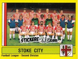 Figurina Stoke City Team - UK Football 1986-1987 - Panini
