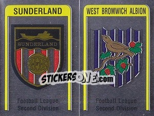 Cromo Sunderland/WBA Badge - UK Football 1986-1987 - Panini