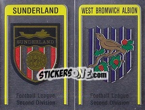 Sticker Sunderland/WBA Badge - UK Football 1986-1987 n. 443 - Panini