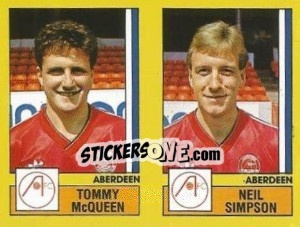 Sticker McQueen / Simpson - UK Football 1986-1987 - Panini